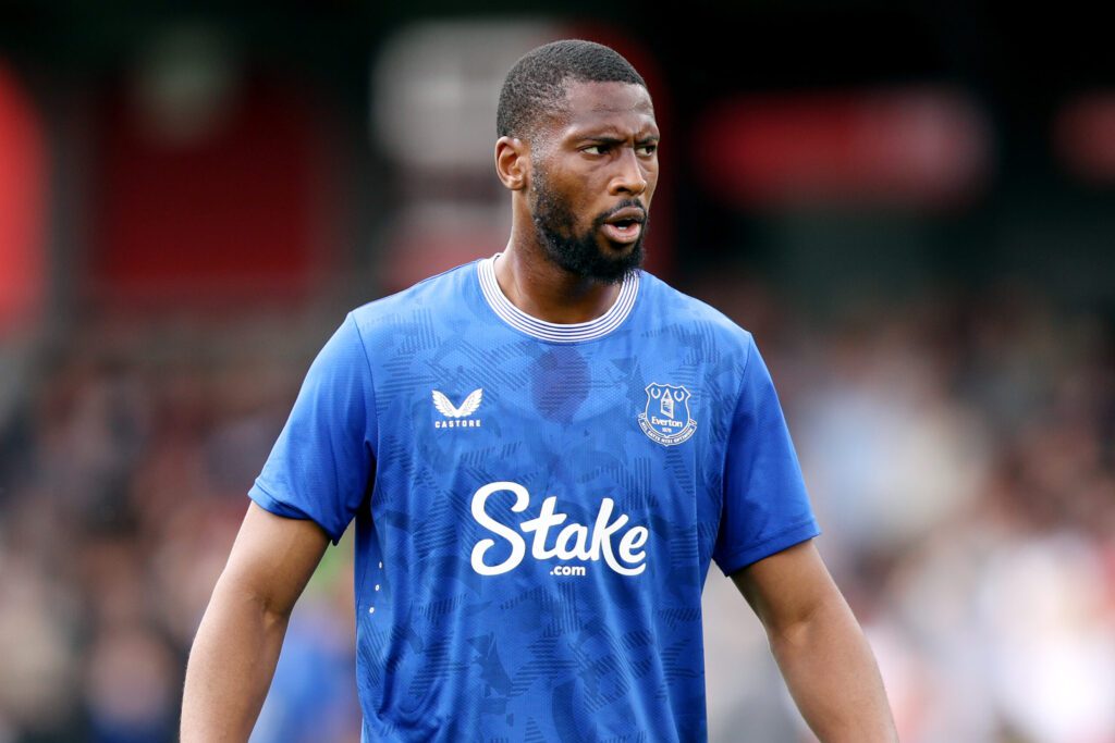 Beto in action for Everton during a pre season game vs Salford City.