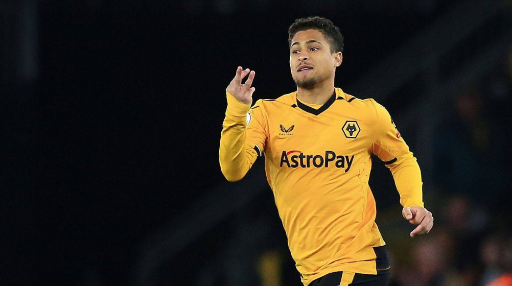 Brazilian midfielder Joao Gomes in action for Wolves earlier this season.