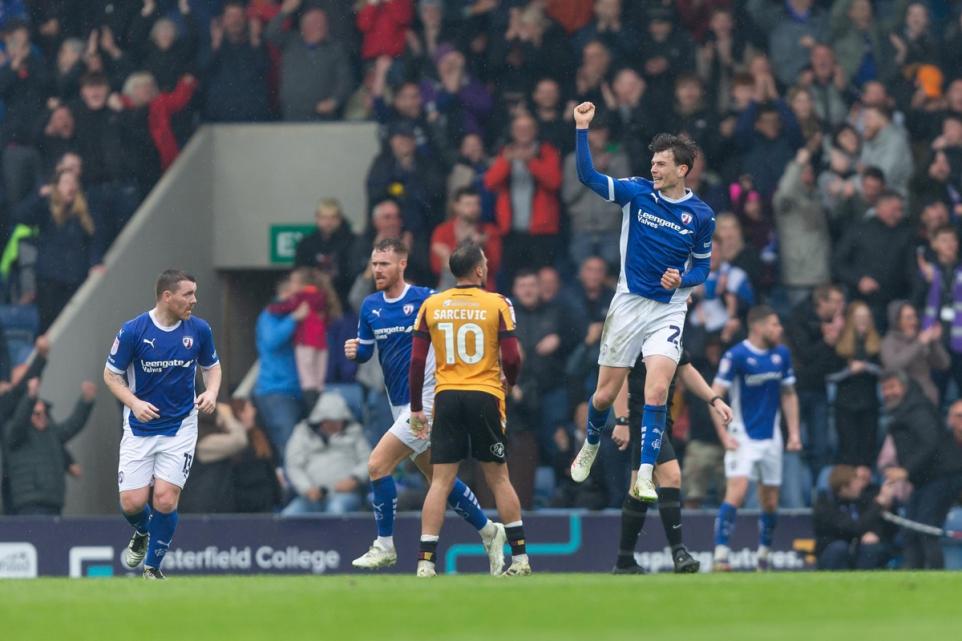 Jenson Metcalfe Celebrates Chesterfield Town Goal