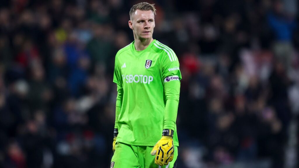 Fulham captain and former German international Bernd Leno in action for Fulham earlier this season.