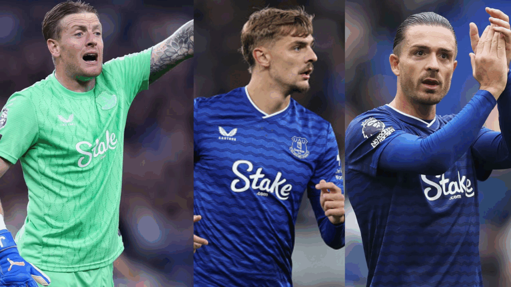 3rd place - Jordan Pickford, Kiernan Dewsbury-Hall, Jack Grealish